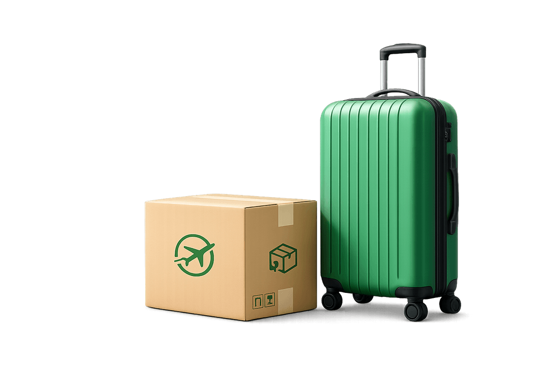Parcel box and travel suitcase